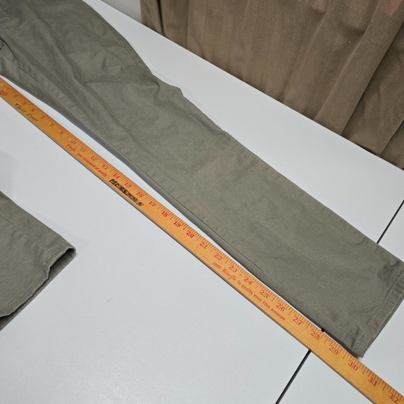 Allsaints Park Chino Pants Mens 30x30 Gray Slim Straight Button Fly‎ Office - Picture 11 of 13